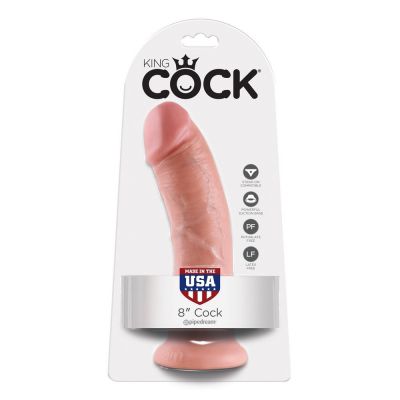 King Cock 8 Inch Realistic Dildo with Suction Cup