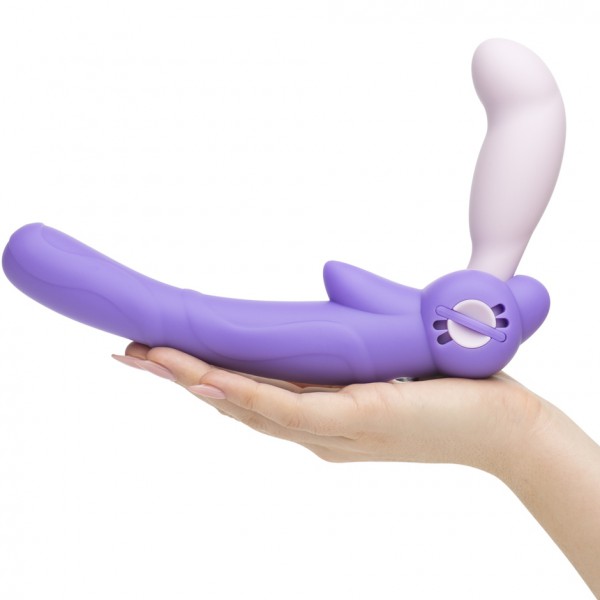 Lovehoney Double Delight Adjustable Vibrating Strapless Strap-On Dildo