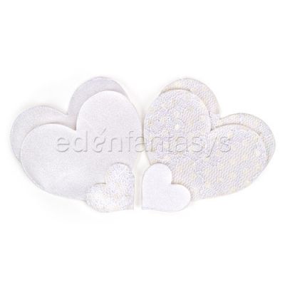 Like a virgin white heart pasties