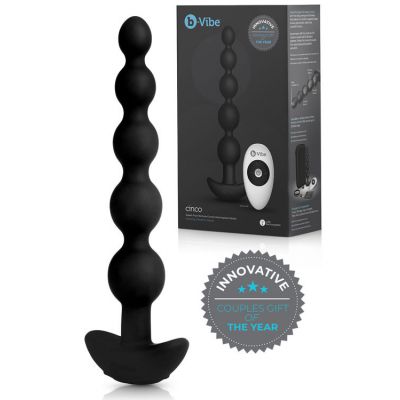 B Vibe 3 Motor Vibrating Silicone 8 2 Anal Beads with Remote