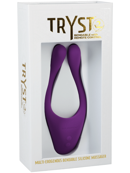 Doc Johnson Tryst 2 Bendable 5.75" Couples Vibrator With Remote
