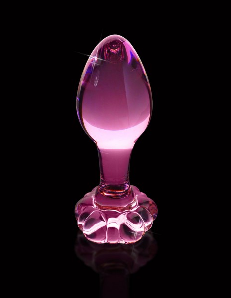 Icicles No 48 Medium Glass Flower Butt Plug 3 Inch