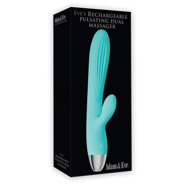 Adam & Eve Eve's Rechargeable Pulsating Dual Massager - Teal — image 23 of 24