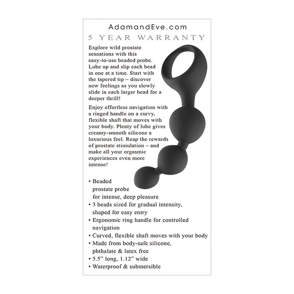 Adam & Eve Adam's Triple Prostate Probe - Black — image 15 of 15