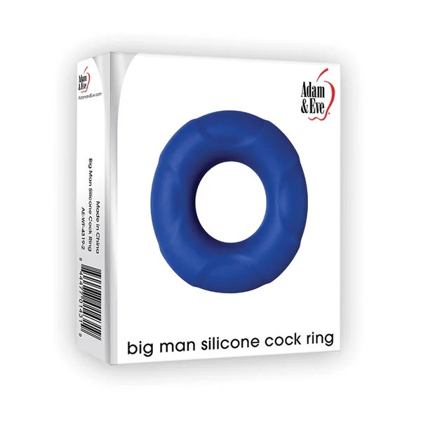 Adam & Eve Big Man Silicone Cock Ring - Blue — image 22 of 23