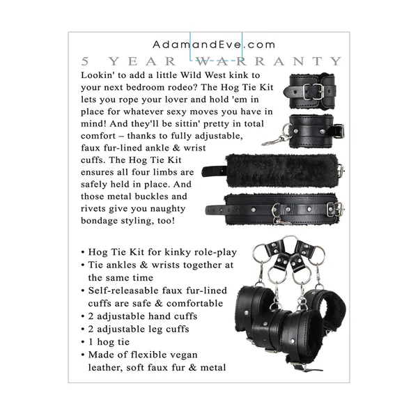 Adam & Eve Eve's Hog Tie - Black — image 22 of 22