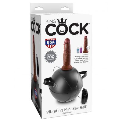 King Cock Vibrating Mini Sex Ball with 7 in Dildo