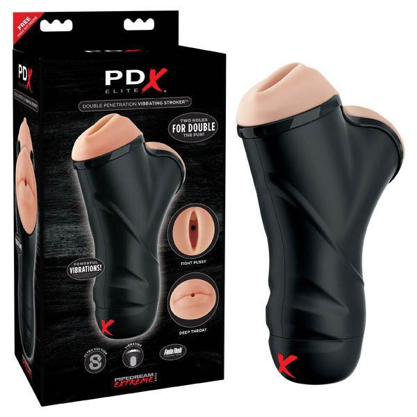 PDX ELITE DOUBLE PENETRATION VIBRATING STROKER