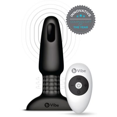 B Vibe Rimming 6 Silicone Butt Plug with Remote