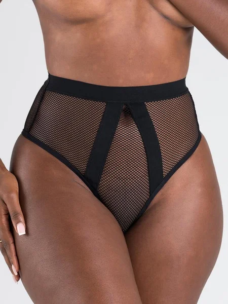 Lovehoney Black High-Waisted Fishnet Thong — image 8 of 8