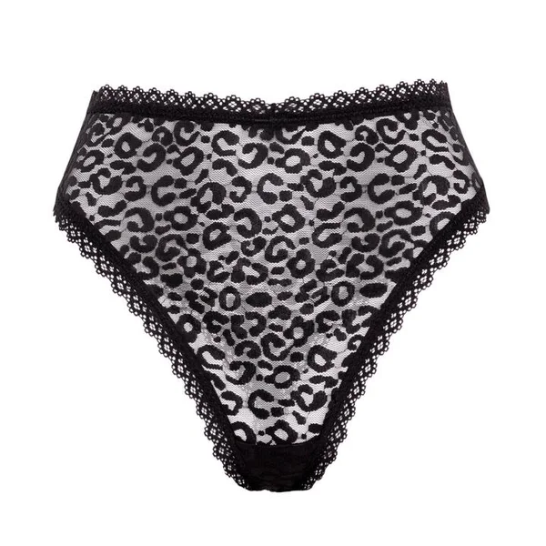 Lovehoney Black High-Waisted Leopard Lace Thong — image 8 of 8