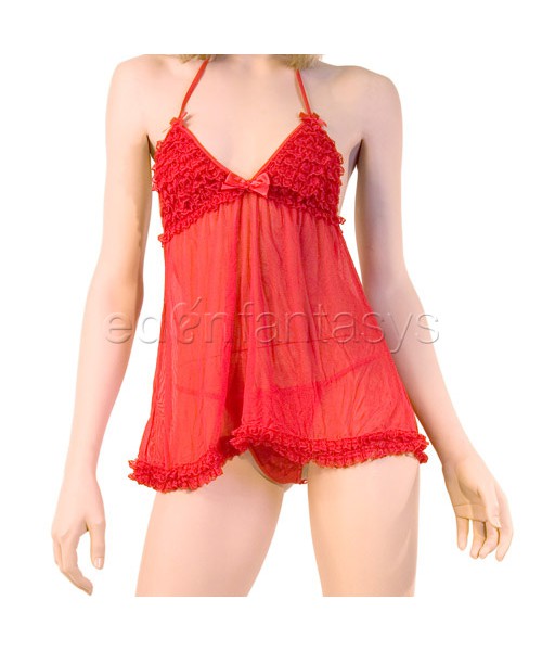 Lace ruffle babydoll