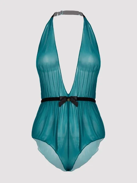 Lovehoney Barely There Sheer Green Crotchless Body — image 6 of 6