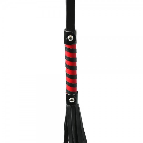 Sex & Mischief Red & Black Stripe Flogger
