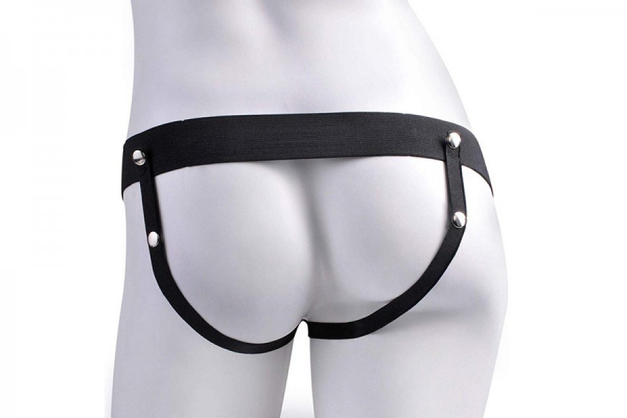 Fetish Fantasy 7 in. Hollow Rechargeable Strap-On with Balls