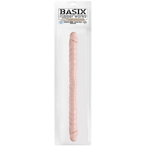 Basix 18" Ribbed Double Dong