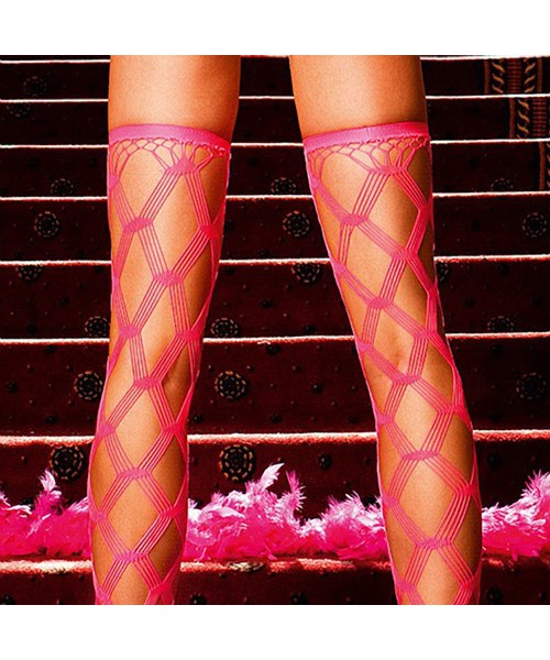 Diamond net thigh high