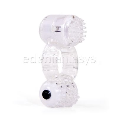 Duet vibrating cock ring
