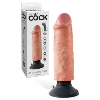 Pipedream 6 Realistic Vibrating Cock with Removable Suction Cup Base