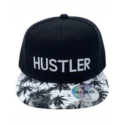 HUSTLER Pot Leaf Rim Flat Brim