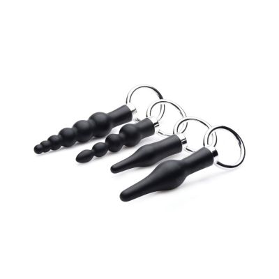 Master Series 4 Piece Anal Rimmer Ringed Silicone Kit