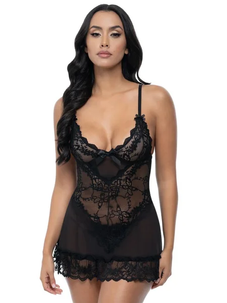 Oh La La Cheri Black Lace Babydoll Set  — image 15 of 15
