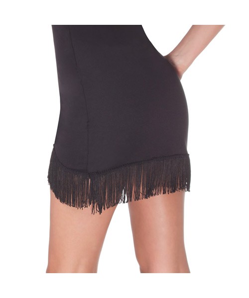 Fringed hem dress