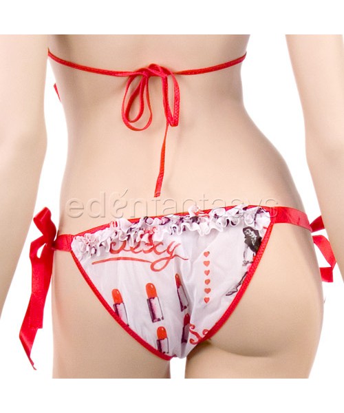 Retro valentine bra with panty