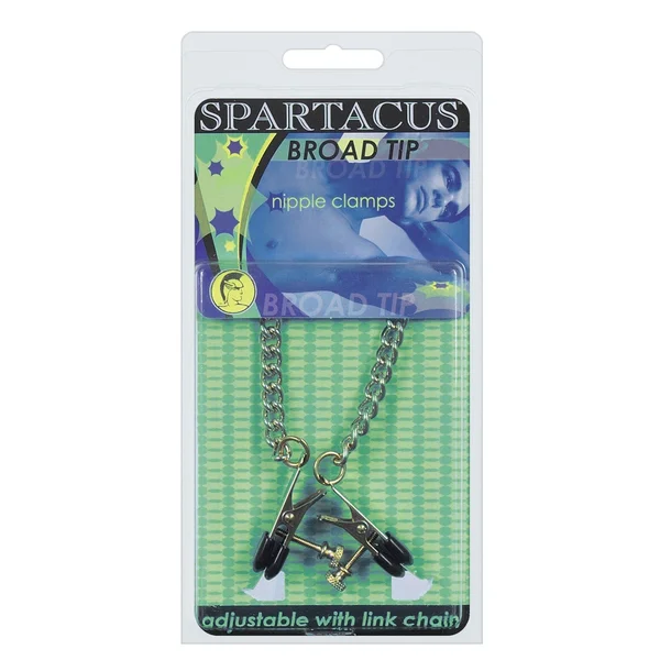 Spartacus Adjustable Broad Tip Nipple Clamps w/Link Chain — image 12 of 12