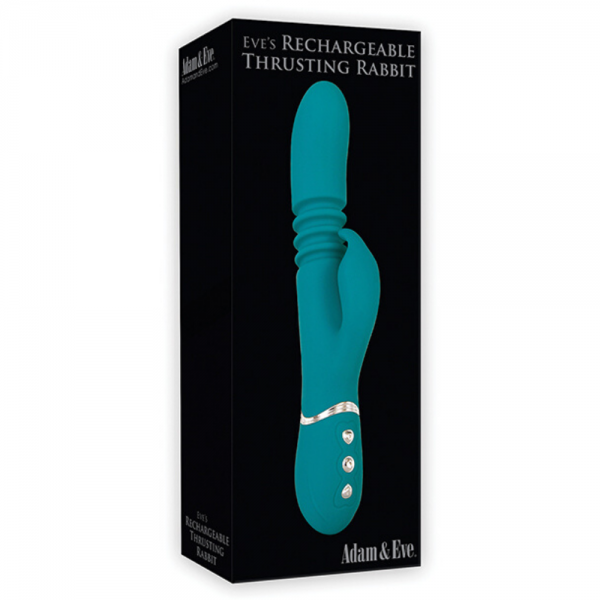 Adam & Eve Eve's Rechargeable Thrusting Rabbit - Green — image 4 of 25