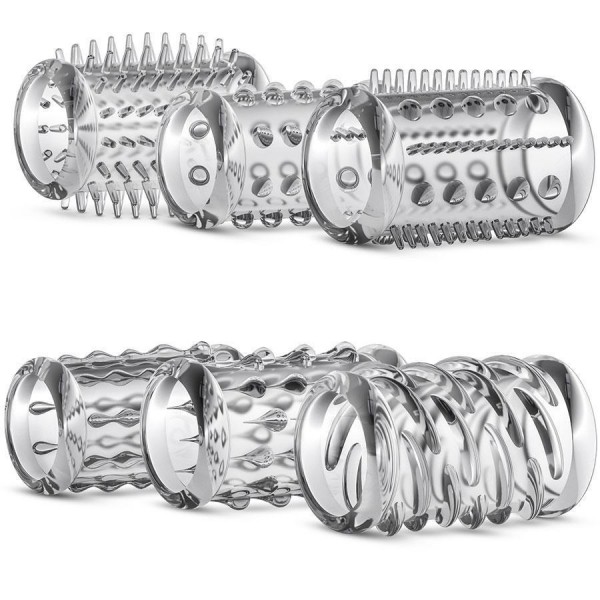 Penis Enhancing Cock Sleeve Stay Hard Kit for Men | Clear