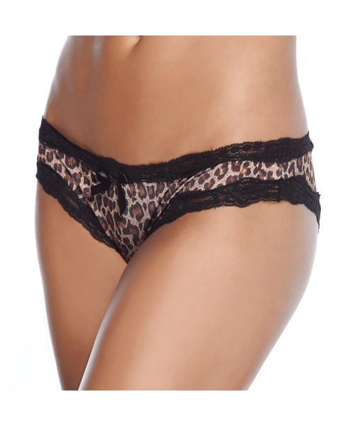 Leopard crotchless panty