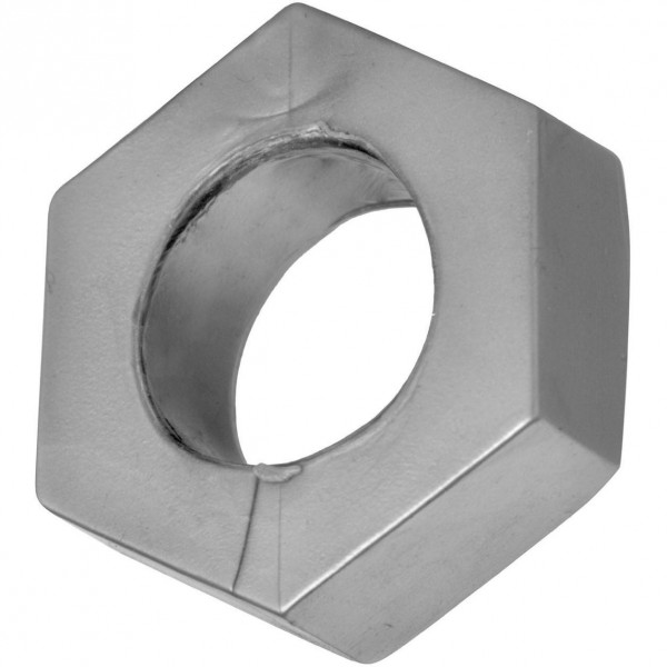 Silver Hex Heavy Duty Cock Ring & Ball Stretcher — image 2 of 6