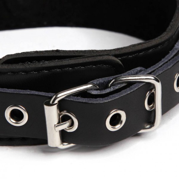Bondage Boutique Advanced Leather Collar with Nipple Clamps