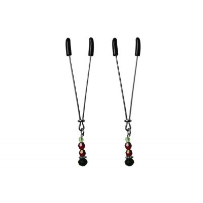 Sex Mischief Ruby Black Nipple Clamps