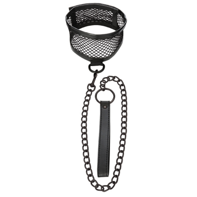 Sportsheets S M Fishnet Collar And Leash