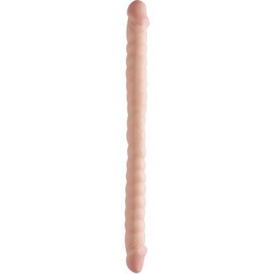Basix 18 Ribbed Double Dong