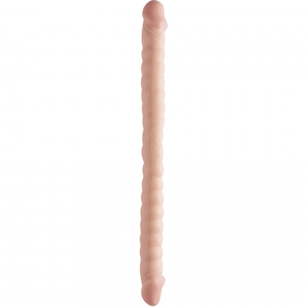 Basix 18" Ribbed Double Dong