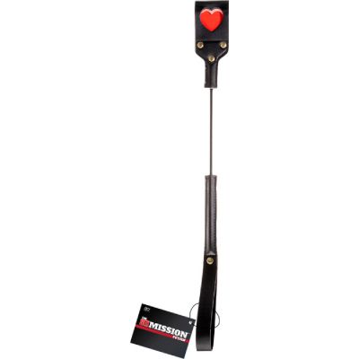 Heart Print Paddle Whip Black