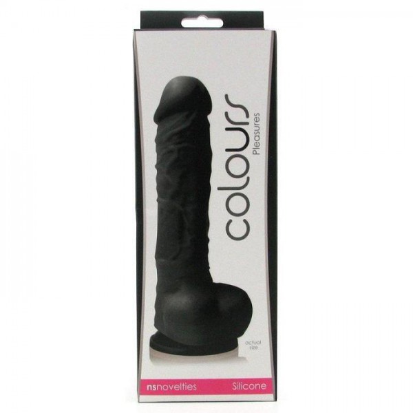 Colours Realistic 5" Black Silicone Dong