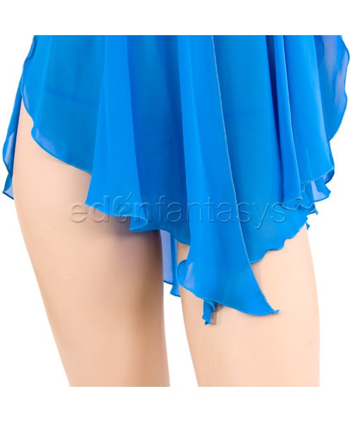 Turquoise chiffon babydoll set