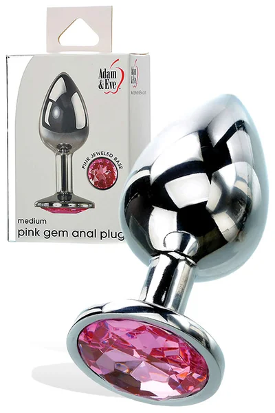Adam and Eve 3.25" Metal Butt Plug With Faux Jewel Base — image 5 of 12