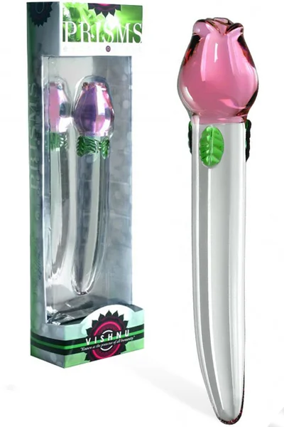 Prisms Erotic Glass Blooming Vishnu 7.5" Glass Dildo — image 3 of 4