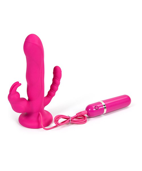 Eden triple pleasure hands free silicone vibrator