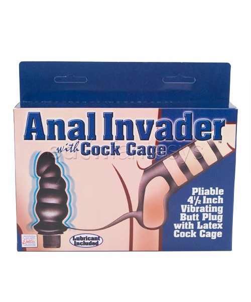 Anal invader with cock cage