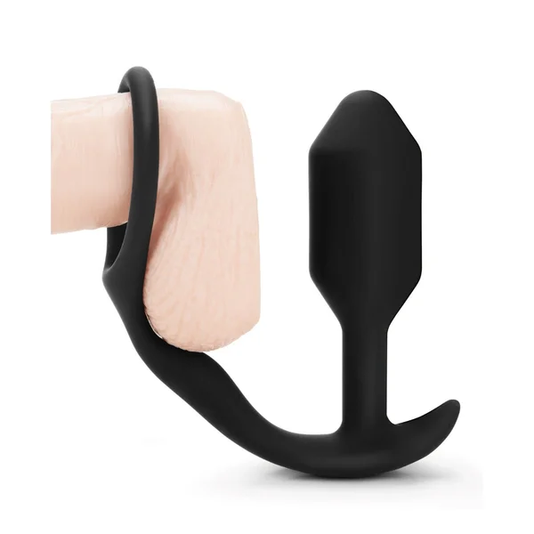 b-Vibe Snug & Tug Weighted Silicone & Penis Ring — image 6 of 10