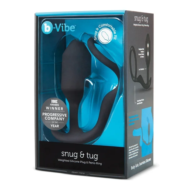 b-Vibe Snug & Tug Weighted Silicone & Penis Ring — image 8 of 10