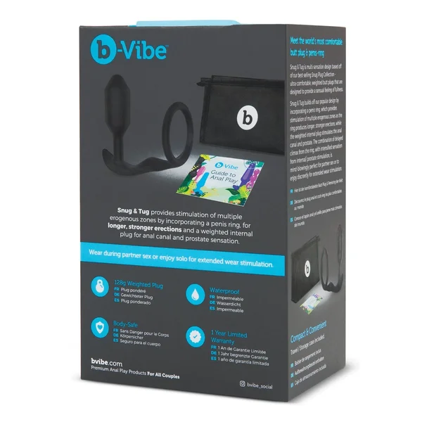 b-Vibe Snug & Tug Weighted Silicone & Penis Ring — image 9 of 10