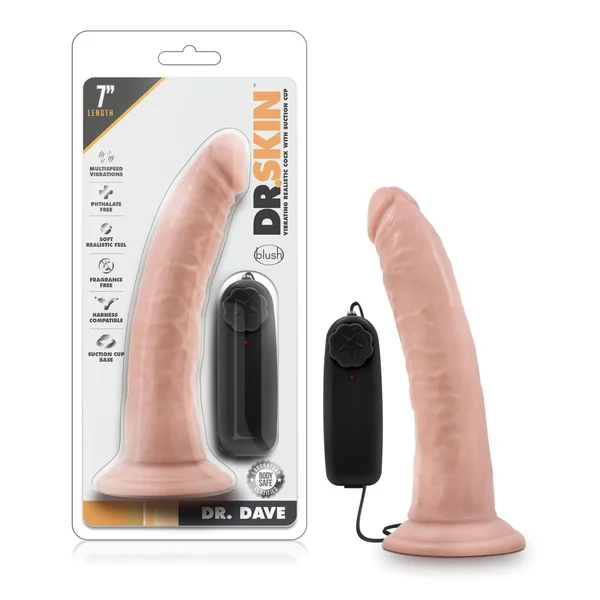 Blush Dr. Skin Dr. Dave 7" Cock w/Suction Cup — image 10 of 10
