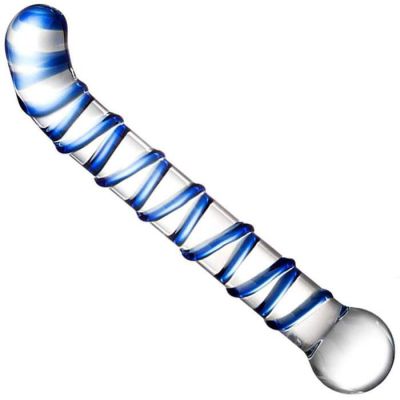 Swirly G Spot Glass Dildo